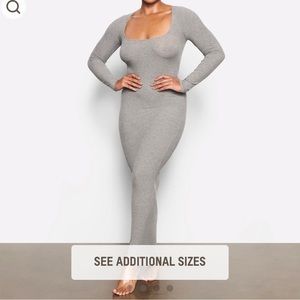 SKIMS LONG SLEEVE SOFT LOUNGE DRESS